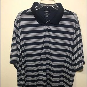 George Polo Shirt Mens XXLBlack StripeShort Sleeve